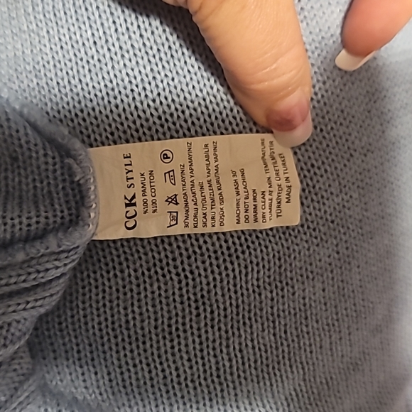 Blue Cardigan with Pockets Size XL by CCK Style - Picture 3 of 4